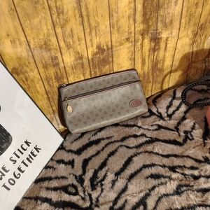 Vintage Liz Claiborne Brown Leather Clutch